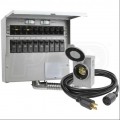 Reliance Controls Pro/Tran 2 - 30-Amp Power Transfer Switch Kit for Portable Generators w/ 10' Cord (10 Circuit)