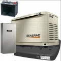 Generac Guardian® 14kW Aluminum Standby Generator System (100A ATS w/ 16-Circuit Load Center) w/ Wi-Fi + QwikHurricane® Pad + Battery