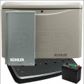 Kohler 20RCAL-200SELS 20kW Aluminum Standby Generator System (200A Service Disc. w/ Load Shed) + QwikHurricane® Pad + Battery